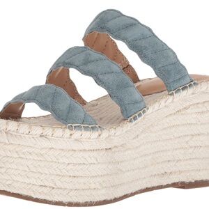Marc Fisher Blue Rosie Espadrille Platform Sandals - size 10